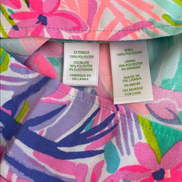 Lilly Pulitzer Adalina Ruffle Romper Women’s Dress/Romper - Pink, Green, Purple - Picture 8 of 8